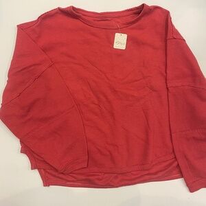 Red long sleeve top